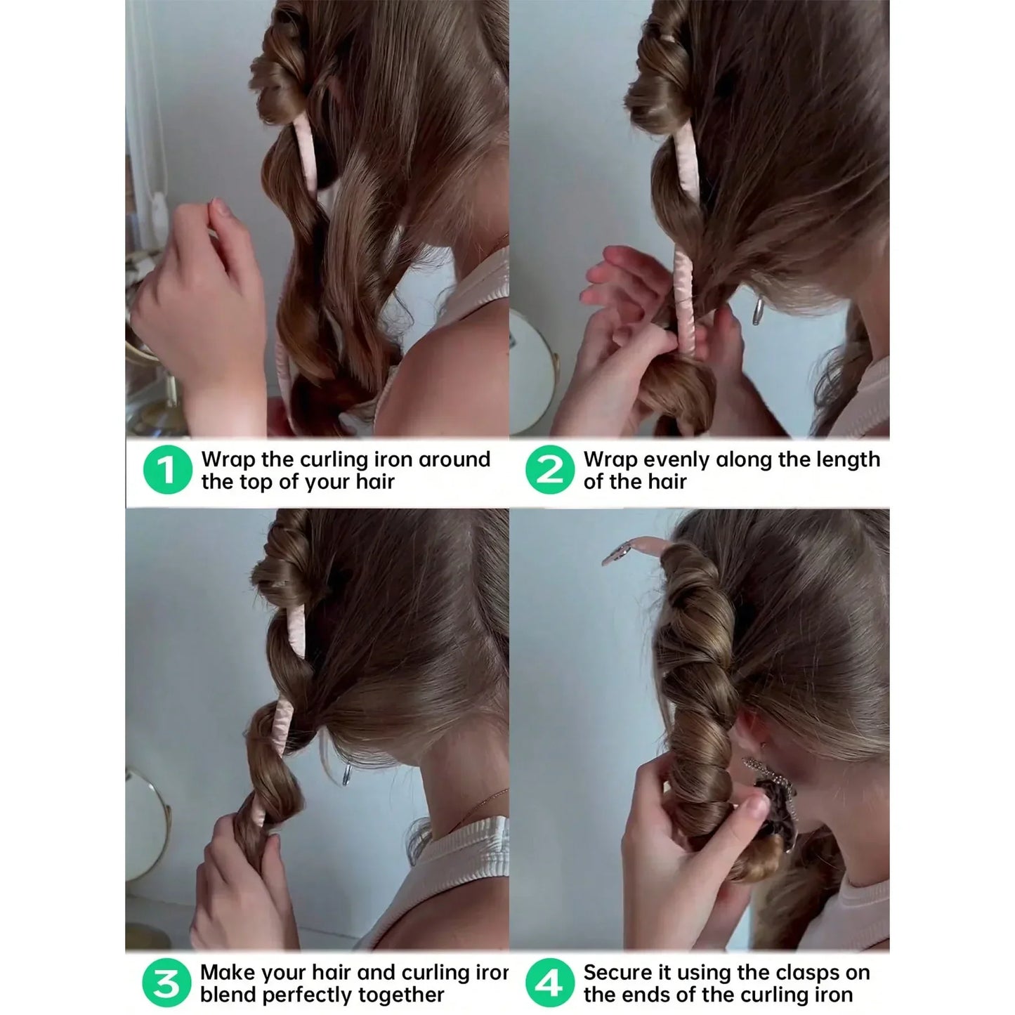 VylaCurl™ Luxe Heatless Flexi Rods — Overnight Soft Curlers for Effortless, Damage-Free Waves