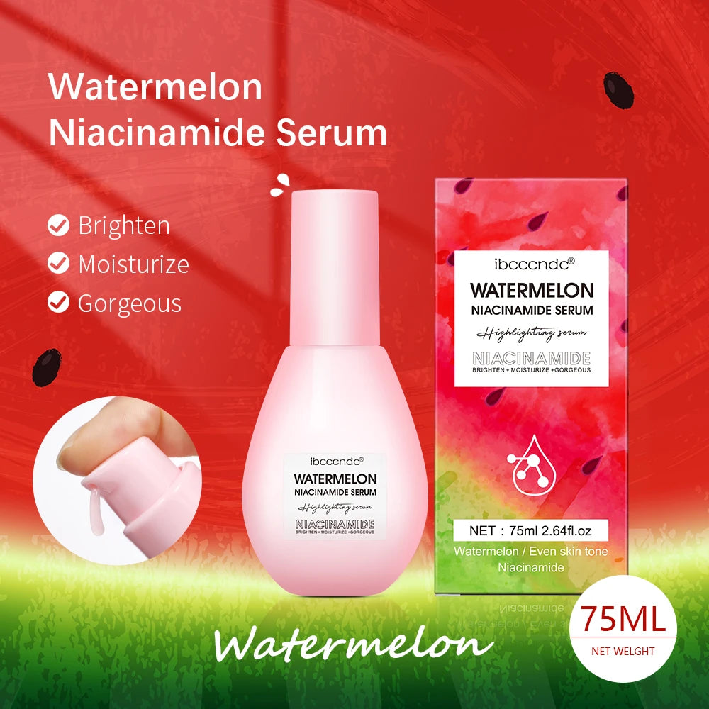 Watermelon Glow Niacinamide Dew Drops – Lightweight Facial Serum & Makeup Primer Brightener