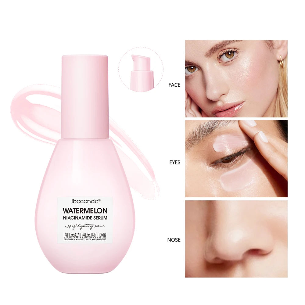 Watermelon Glow Niacinamide Dew Drops – Lightweight Facial Serum & Makeup Primer Brightener