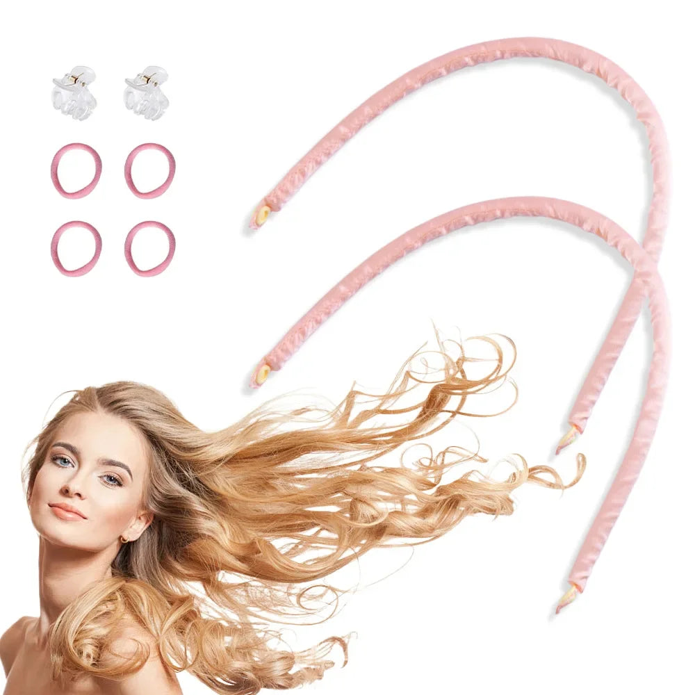 VylaCurl™ Luxe Heatless Flexi Rods — Overnight Soft Curlers for Effortless, Damage-Free Waves